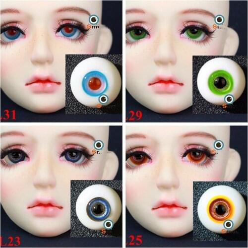 1/12 1/8 1/6 1/4 1/3 Scale BJD Make Up Accessories Doll 8mm-26mm Full Size Glass Eyeball For BJD/SD YOSD MSD SD13 SSDF C1010-B