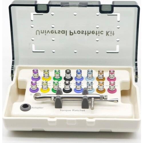 16Pcs/set Dental Implant Screwdriver Torque Wrench Ratchet 10-70NCM Screw Driver Universal Restoration Tools Kit