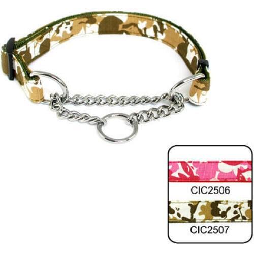 50Pcs/Lot (2 colors) Pet Dog Lively Battle Fatigues Nylon Choke Collar 2.5cm