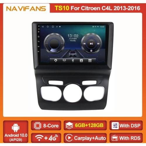 DSP 6G+128G Android 11 Car Radio For Citroen C4 C4L 2013-2016 2017 Multimedia Video Player Navigation GPS Wifi + 4G Net Carplay