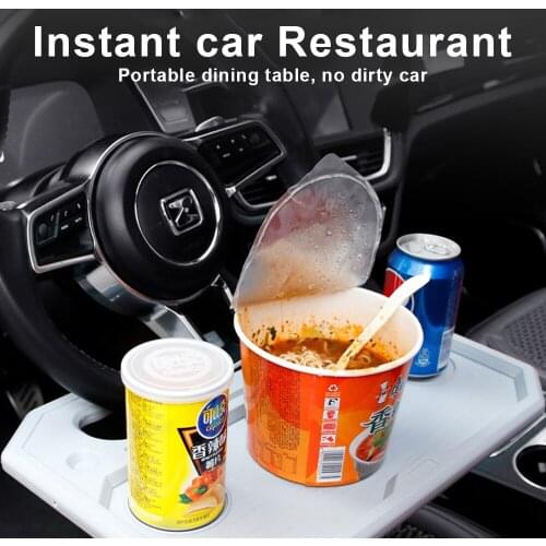 Car Table Steering Wheel Eat Work Cart Drink Food Trays Coffee Goods Holder Tray Car Laptop Computer Desk Mount Stand Seat Table