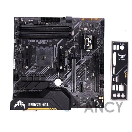 Used,Asus TUF B450M-Plus Gaming AMD Ryzen 2 AM4 DDR4 HDMI DVI-D M.2 mATX Motherboard