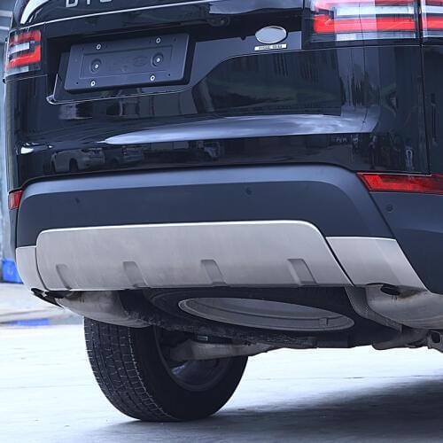 Free Shipping 304 Stainless Rear Bumper Plate Threshold Protector Cover For Land Rover Discovery 5 2017 Set of 3pcs