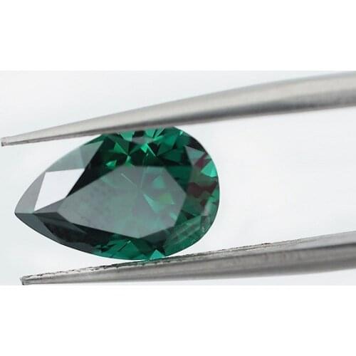 Free shipping DVVS Green Color Pear Cut moissanites diamond 5x8mm-10x14mm 1pcs moissanites for making rings