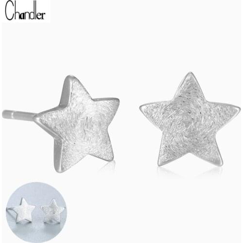Chandler Cute five-pointed star Stud Earrings fashion jewelry Moda Surgical cartilage Piercing Ear For Women
