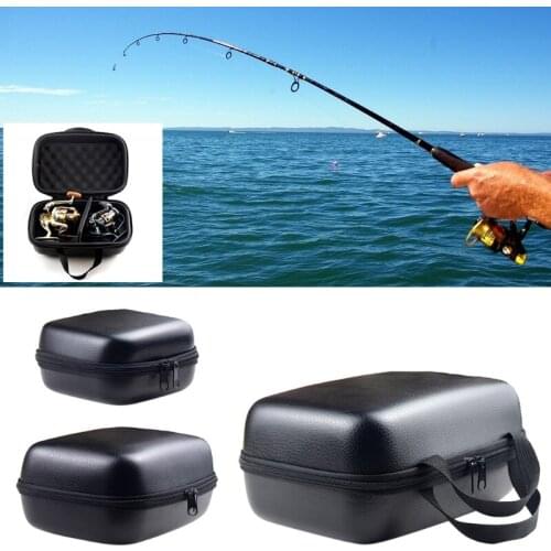 Fishing Reel Case Bag for Bait Casting Reels Baitcasting Reel Bag Soft-Sided Travel Extra Rigidity Storage Case 54DE