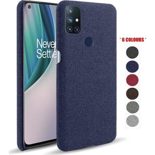 For OnePlus Nord N10 N100 8T 8 7T 7 Pro Case Fabric+PC Febric Antiskid Case Cloth Texture Fit Cover For OnePlus 6T 6 Nord N10 5G
