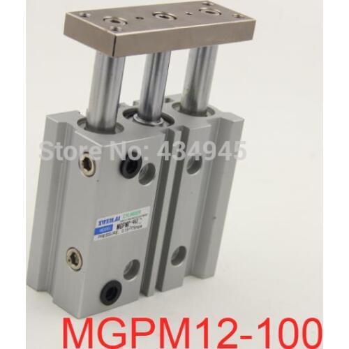 SMC type MGPM12-100 12mm bore 100mm stroke Pneumatic Guided Cylinder, compact guide, slide, MGP COMPACT GUIDE Air CYLINDER