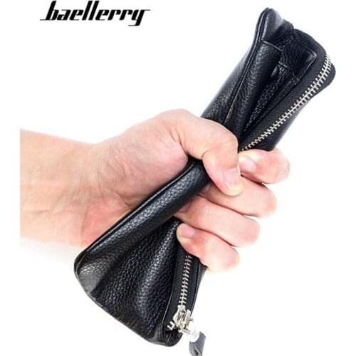 Baellerry Men Wallets Business Long Designer Mens Leather Wallet Multi-functional Purse Coin Pocket ID Card Soft Money Purses