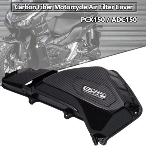 For Honda PCX150 ADV150 PCX ADV 150 2018-2020 Carbon Fiber Pattern Motorcycle Air Filter Cover Element Replacement Housing Cover