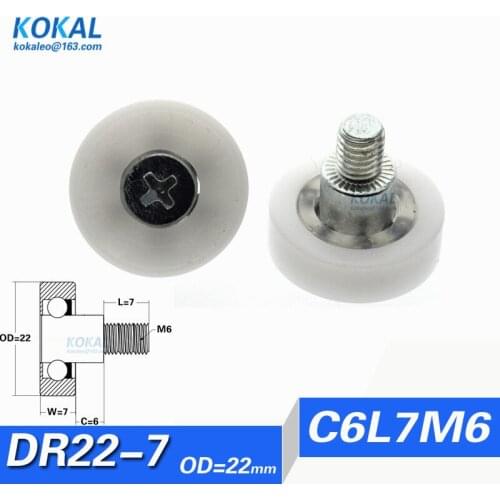 [DR22C6L7]Free Shipiing low noise 10pcs currency count machine sliding door drawer plastic roller wheel DR22C6L7 pulley