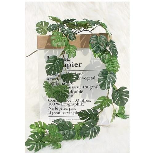 Artificial Plant Turtle Back Leaf Cane Hang Wall Green Leaves Vine Home Garden Wedding Cloth Exhibition Decorative Fake Flower