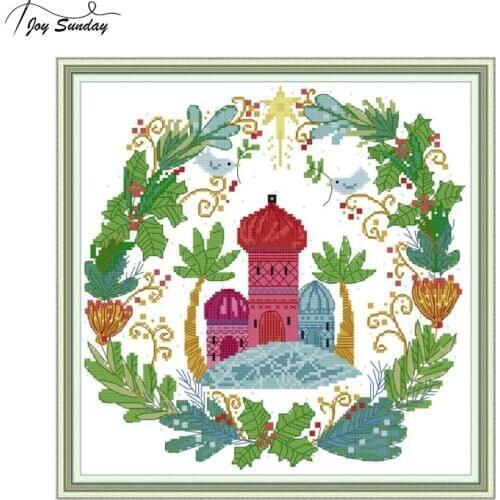 Joy Sunday Counted Cross Stitch Kits for Embroidery Kits DIY Handmade Needlework Kit 14ct 11ct DMC Aida Fabric Printed on Canvas