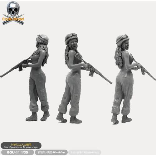 1/35 Resin Figure Soldier Model Kits Female soldier Gou-11