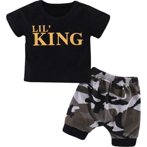 Summer Baby boy Clothes Newborn Short Sleeve T-shirt +Pants Outfits Set Infant Toddler Baby Clothing Set