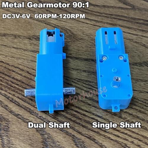 Micro Mini 130 Gear Motor DC 3V 5V 6V 60RPM-120RPM Slow Speed Metal Gear Motor DIY Car Robot