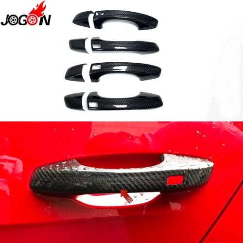 Real Carbon Fiber For Volkswagen VW GOLF 7 MK7 7.5 MK7.5 GTI GTE R 2014 - 2018 Car Accessories Side Body Door Handle Cover Trim