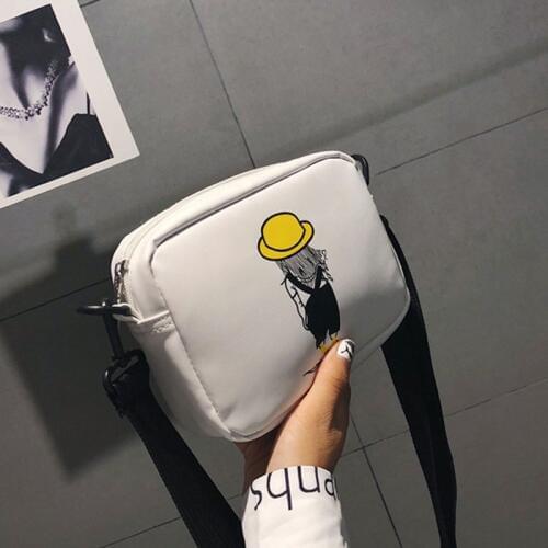 2020 new ladies fashion girl casual cartoon pattern shoulder bag messenger bag portable messenger small square handbag trend