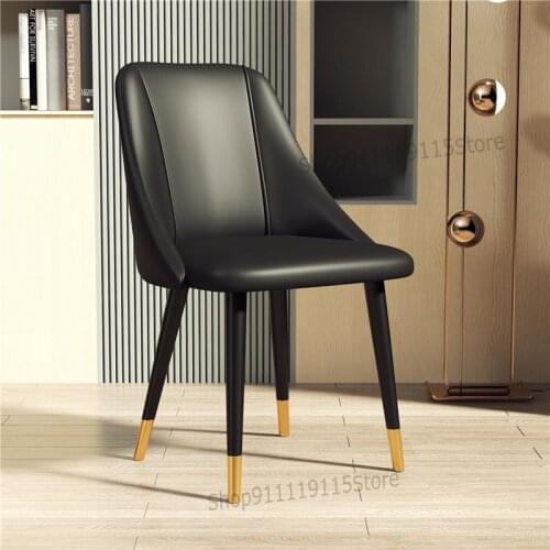 Nordic Dining Chair Household Desk Chair Modern Simple Make Up Chair Restaurant European Style Light Luxury Single Back Leisure