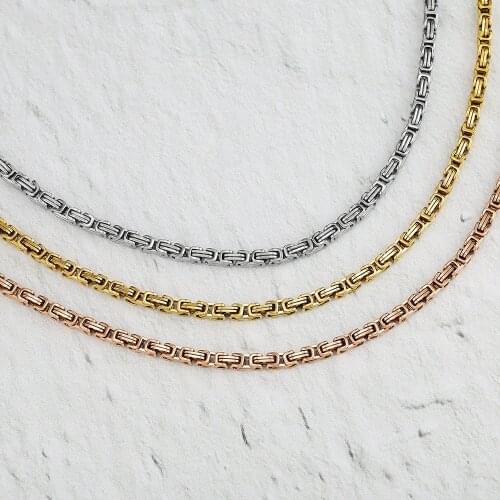 Wholesale OLELO Chunky Necklace 4mm Emperor Stainless Steel Luxurious chain as Mothers Day Gift 10pcs/lot