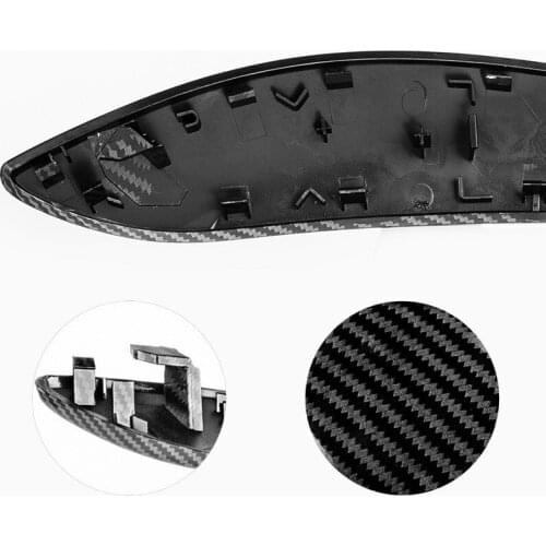 Panel 4 PCS Car Inner Door Panel Handle Pull Trim Cover Bracket Carbon Fiber Silver For BMW 4 Series 3 Series 3GT Asseccories