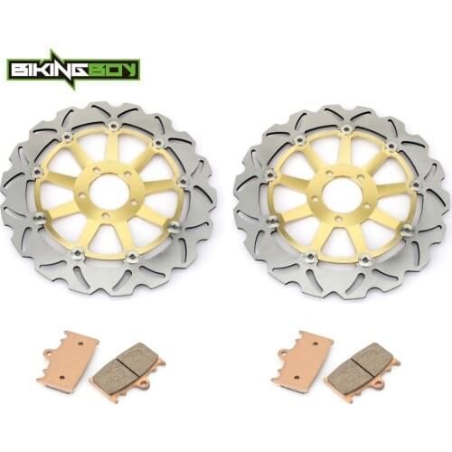 BIKINGBOY For Kawasaki ZZR 1100 D 93-01 96 97 98 ZZ-R 1200 C 02 03 04 ZX9R ZX-9R Ninja 94 95 Front Brake Discs Disks Rotors Pads