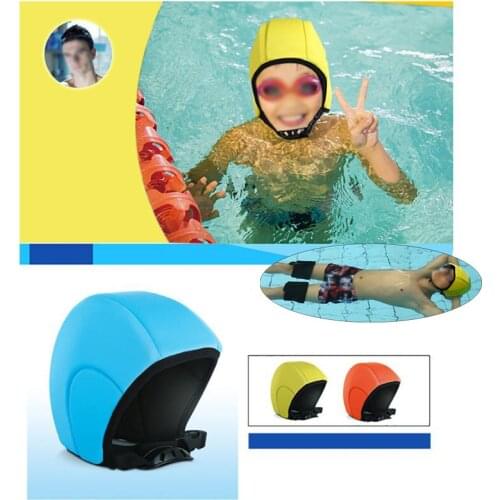 1Set Swimming Caps Floating Helmet 1Pair Children Swim Arm Leg Circle For Kids Beginner Women Men Swim Pool Hat Sports Protect