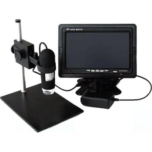 8 LED Illuminated 20X/400X USB Zoom Camera Magnifier Portable Digital Video Microscope with Stand LCD Displayer