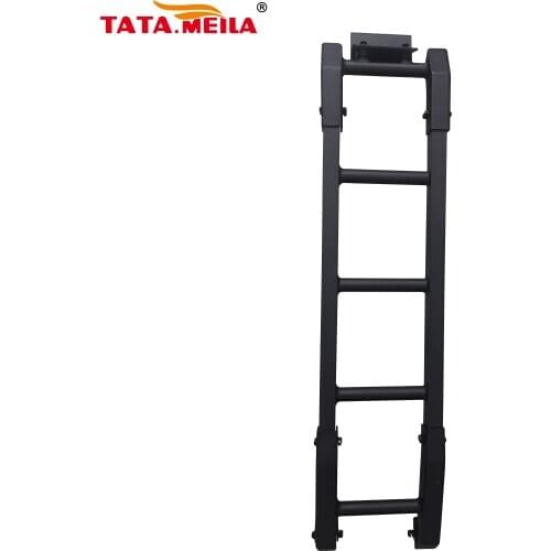 TATA.MEILA Professional Aluminum Alloy Rear Door Ladder Protective Frames Tailgate Ladder Kit for Suzuki Jimny JB74