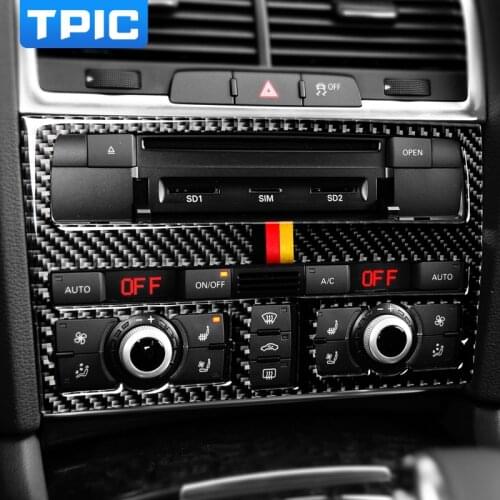 Auto Interior Accessories Carbon Fiber Car Central Control CD Panel Car Stickers And Decals Car-Styling For Audi Q7 2008-2015