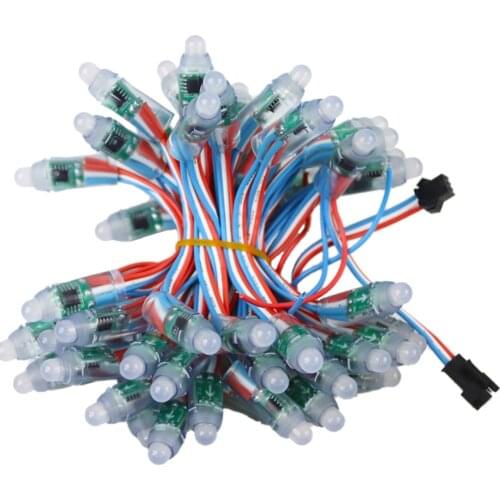 12mm WS2811 2811 IC Full Color RGB LED Pixels Module String Light IP68 waterproof 5V 12V Holidays Christmas Festival lamp 50PCS