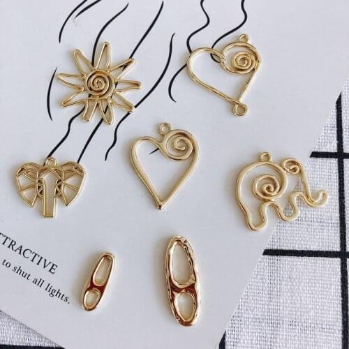 DIY jewelry accessories simple alloy line love elephant flower jewelry accessories materials
