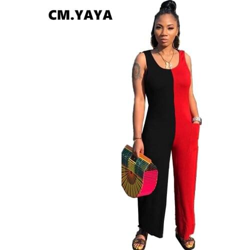 2020 Summer Women Jumpsuits Rompers Sleeveless Pockets Patchwork O-Neck Sexy Night Club Party Bandage One Piece Outfits GL5091