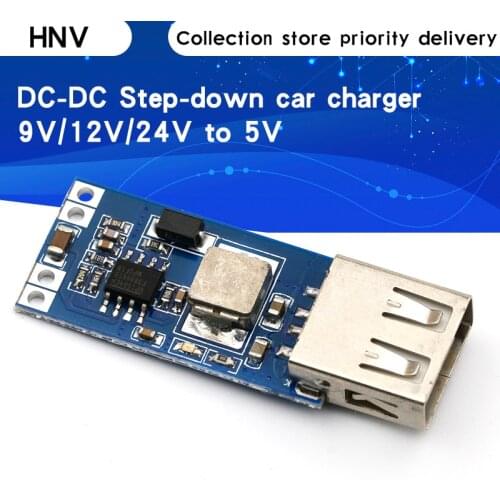 1PCS 9V/12V/24V to 5V DC-DC step-down car charger USB car charger 3A output buck regulator power supply module