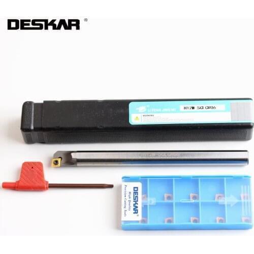 1PC DESKAR H12M-SCLCL09 H12M-SCLCR09 H12M-SCKCR09 HSS Internal Turning Toolholder +10PCS CCMT099T304 CCMT09T308 Carbide Inserts