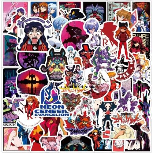 10/30/50PCS EVANGELION Anime Cartoon Stickers DIY Bike Travel Luggage Guitar Laptop Cool Graffiti Decal Waterproof Sticker Toy