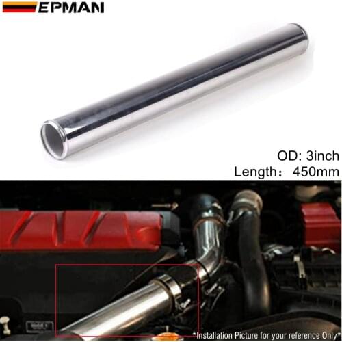 2pcs/unit 76mm 3" Straight Aluminum Turbo Intercooler Pipe Tube piping Length 450 mm For BMW e34 EP-UP0-450-76