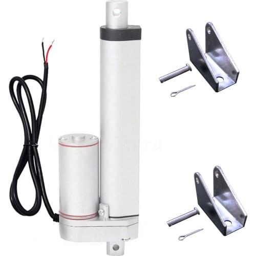 5.7mm/s Speed Heavy Duty Linear Actuator & Brackets 200mm 8Inch Stroke DC 12Volt 330 Pound Max Lift Motor
