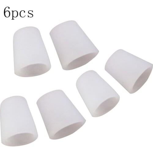 6pcs Silicone gel little toe tube corns blisters Corrector pinkie protector gel bunion sleeve toe Bone Support Insert Insole