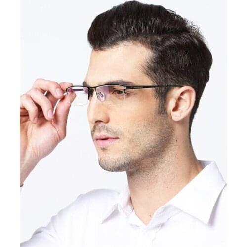 60-17-150 High Quality Titanium Round Glasses Men Designer Eyewear Eye Glasses Frames for Optical Big Prescription Glasses