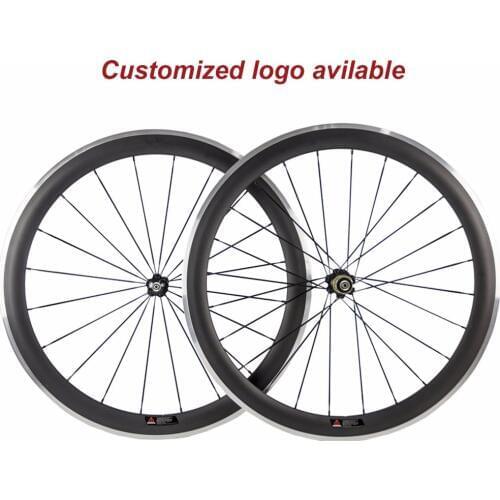 700C Carbon WHeelset Road Bike Wheels with Alloy Braking Surface Clincher Bicycle Wheels Alluminum Carbon Wheels