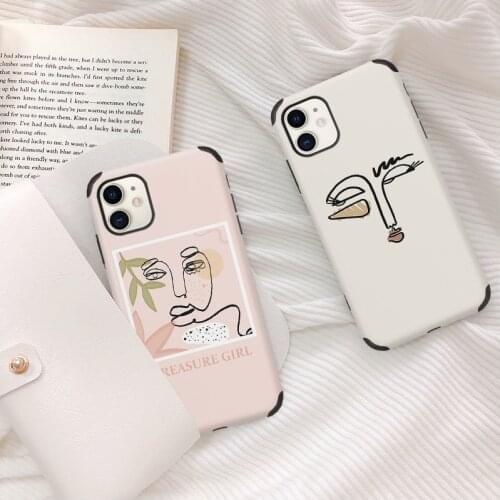 Abstract Graffiti Silicone Phone Case for Iphone 11 Pro Max Anti-Fall Shockproof Phone Case for Iphone 12 Mini /12 Pro Max