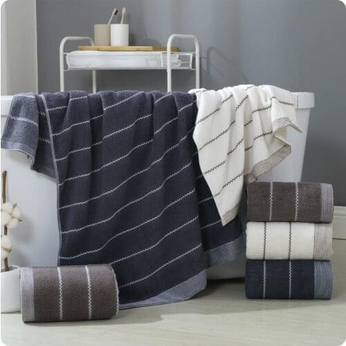 Nordic stripes Bath towels for adult cotton beach towels rectangle thicker soft absorbent bathroom towel for men women couples
