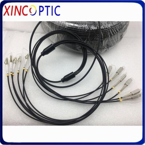 Armored Patch Cord 6 core Multimode 30M OM1 62.5/125 OM2 SC LC FC ST 6 fibers 30 Meters MM Armored Optical Fiber Jumper Cable
