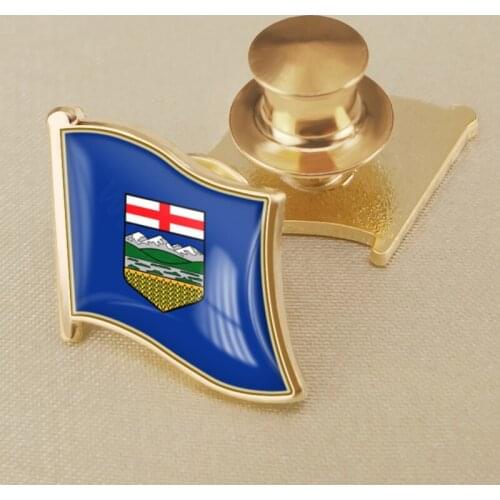 Coat of Arms of Alberta of Canada Flag National Emblem Brooch Badges Lapel Pins