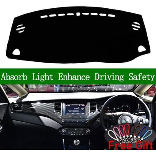 For kia carens 2013 2014 2015 2016 Right Hand Drive Dashboard Cover Car Stickers Sun Shade Dash Mat Carpet Interior Accessories