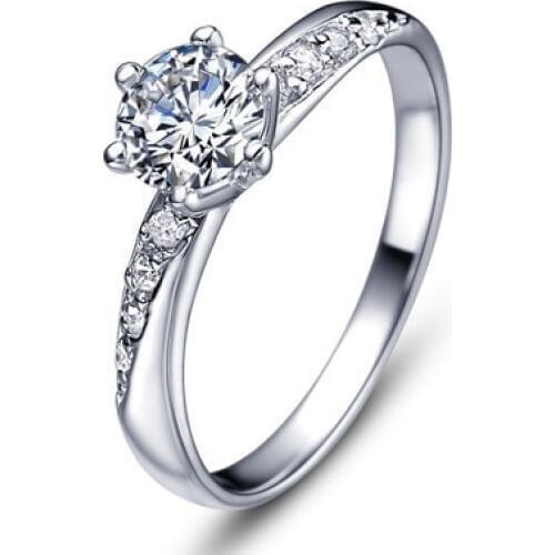 Lose money promotion best selling 925 sterling silver zircon crystal anti-allergy ladies`wedding rings jewelry gift