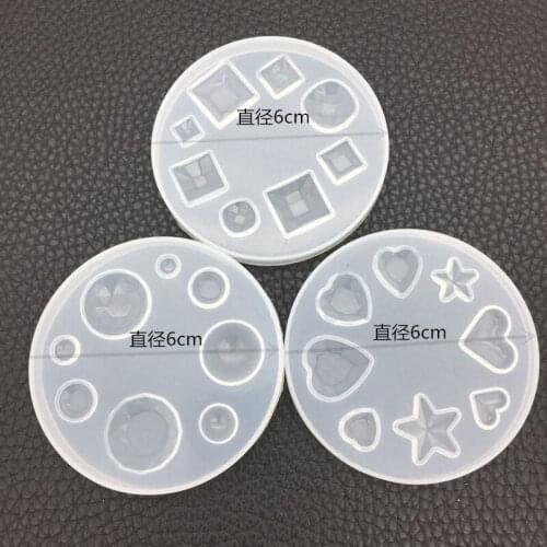 Crystal Epoxy Pendant Mould Earrings Small Pendant Mould Handmade Jewelry High Mirror Mould DIY Love Earrings