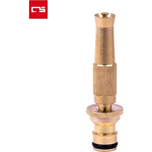 Brass Hose Nozzle Adjustable Water Spray Sprinklers High Pressure Direct Spray Tool for Garden Floor Glass Car Clean Irrigation