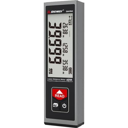 SW-B40 Laser Distance Meter Handheld Rangefinder Digital Mini Distance Measuring Meter Rechargeable Space Measurement Device